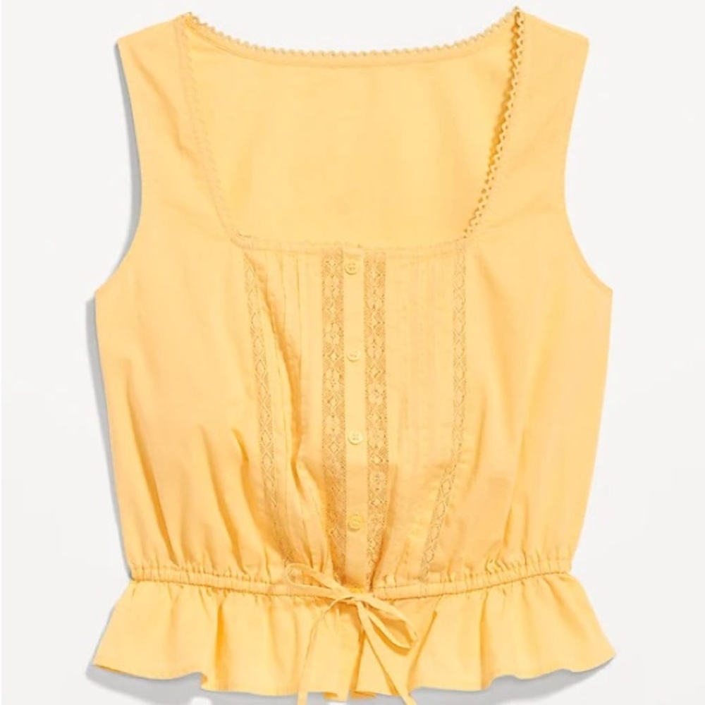 Butter Yellow Peasant Blouse
